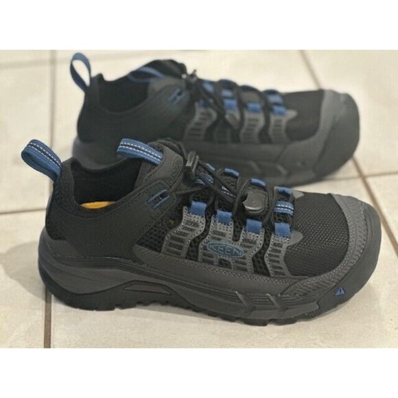 KEEN Utility Birmingham Grey Low Composite Toe Work Shoes Cobalt Blue Black New - Picture 3 of 11